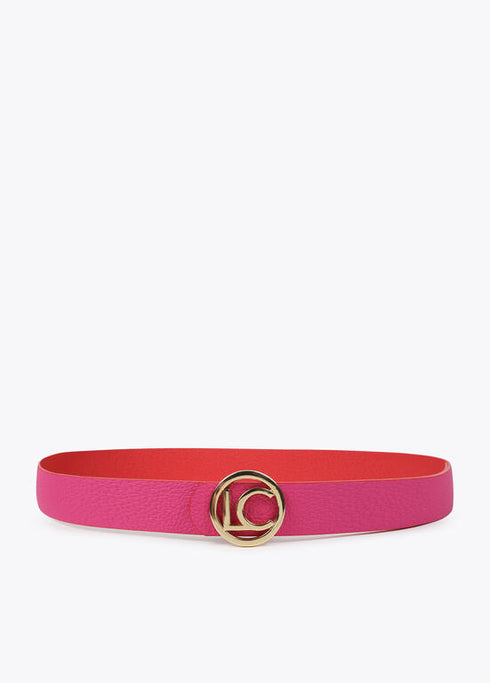 Cinturon LOLA CASADEMUNT reversible LC ROJO-ROSA