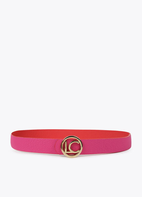 Cinturon LOLA CASADEMUNT reversible LC ROJO-ROSA