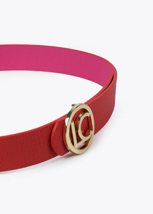 Cinturon LOLA CASADEMUNT reversible LC ROJO-ROSA