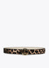 Cinturon reversible LOLA CASADEMUNT animal print LC NEGRO- MARRON