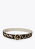 Cinturon reversible LOLA CASADEMUNT animal print LC NEGRO- MARRON