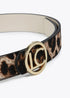 Cinturon reversible LOLA CASADEMUNT animal print LC NEGRO- MARRON