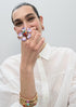 Anillo de Flor Lacada con Abalorios Multicolor Lola Casademunt