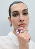Anillo de Flor Lacada con Abalorios Multicolor Lola Casademunt