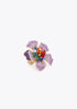 Anillo de Flor Lacada con Abalorios Multicolor Lola Casademunt