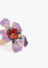 Anillo de Flor Lacada con Abalorios Multicolor Lola Casademunt