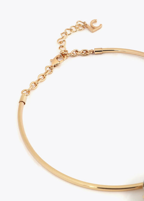 Choker Metálico Maxi Cristal con Detalles Metálicos Lola Casademunt