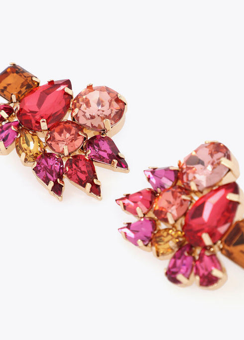 Maxi Pendientes Joya Cristales Multicolor Lola Casademunt