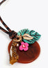Collar Largo Cordón de Animal Print y Charms Tropicales Lola Casademunt