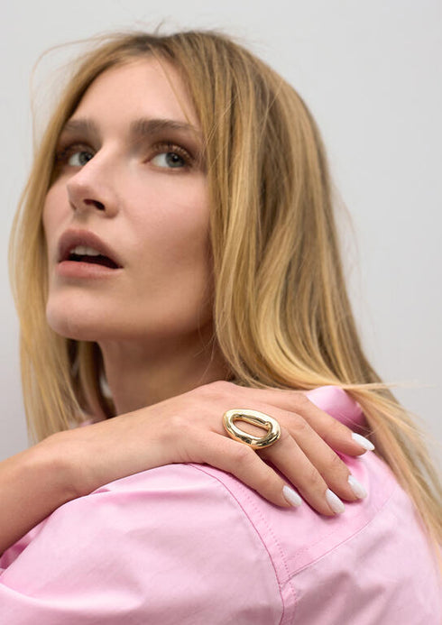 Anillo Metálico Eslabon Relieve Lola Casademunt