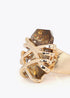 Anillo Maxi Cristal con Detalle Metálico Lola Casademunt