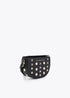 Bandolera bag con tachas oro y plata NEGRO