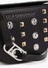 Bandolera bag con tachas oro y plata NEGRO