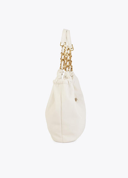 Shopper LC animal con detalle cadena CRUDO