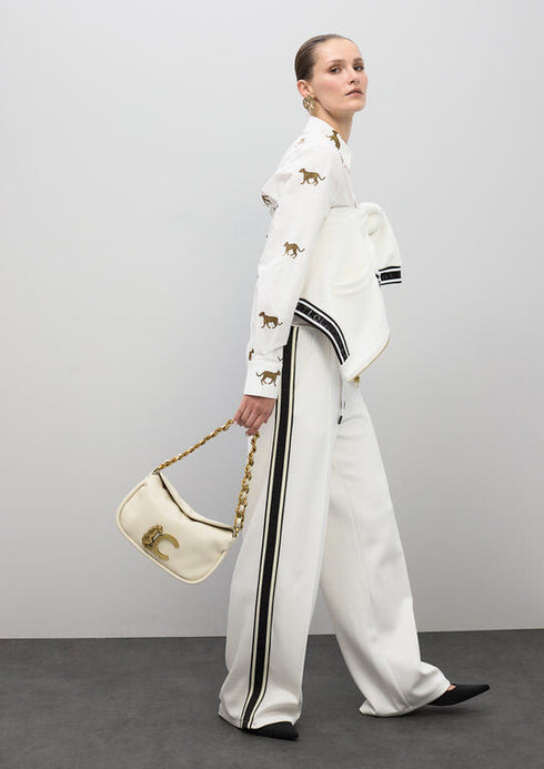 Bolso LC animal con detalle cadena CRUDO