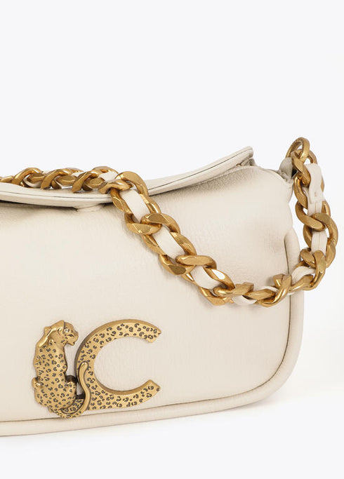 Bolso LC animal con detalle cadena CRUDO