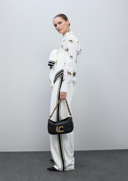 Bolso LC animal con detalle cadena NEGRO