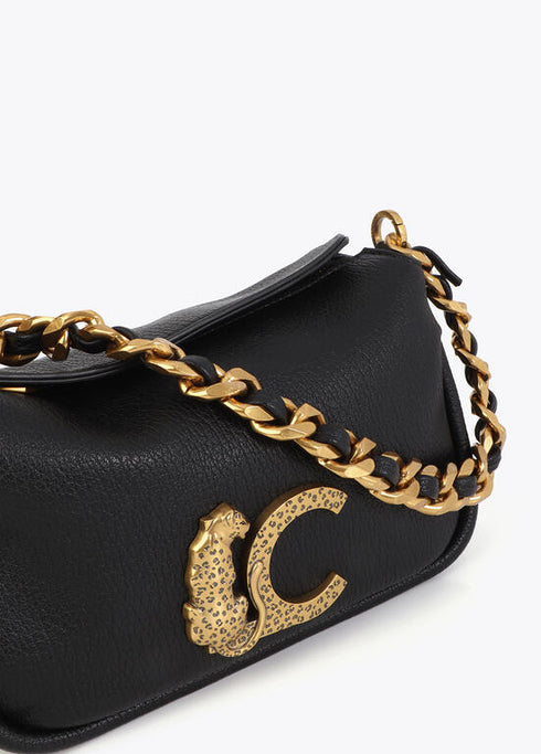 Bolso LC animal con detalle cadena NEGRO