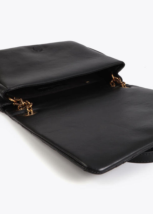 Bandolera pespunte logo NEGRO