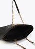 Shopper pespunte logo NEGRO