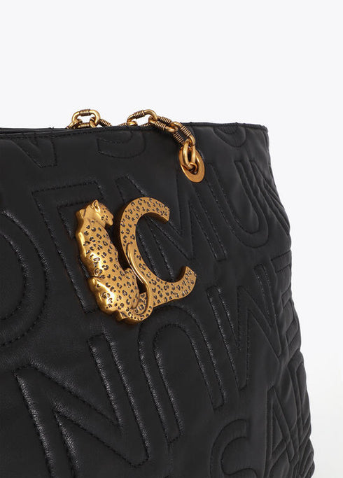 Shopper pespunte logo NEGRO