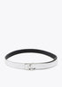 Cinturón reversible hebilla LC metalizado plata NEGRO-METAL