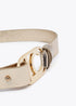 Cinturón reversible metálico logo ovalado METAL-METAL