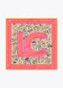 Pañuelo satinado con diferentes motivos y logo LC NEGRO-MULTICOLO