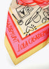 Pañuelo satinado con diferentes motivos y logo LC NEGRO-MULTICOLO
