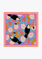 Pañuelo satinado con estampado tropical AZUL-MULTICOLOR