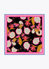 Pañuelo satinado con estampado tropical NEGRO-MULTICOLO