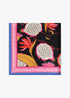 Pañuelo satinado con estampado tropical NEGRO-MULTICOLO