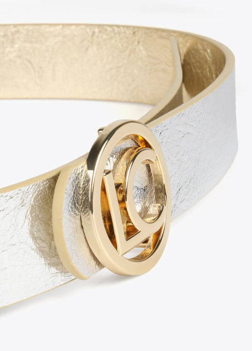 Pack caja cinturón con 2 hebillas DORADO