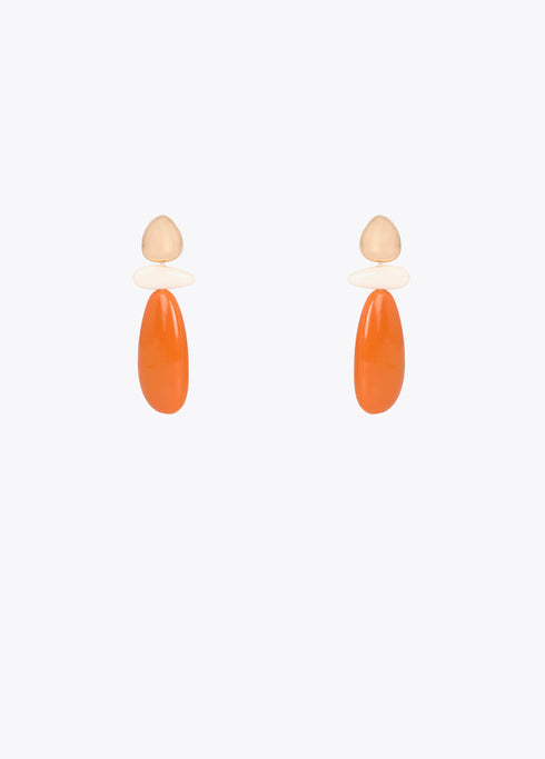 Pendientes Combinados Resina Bicolor