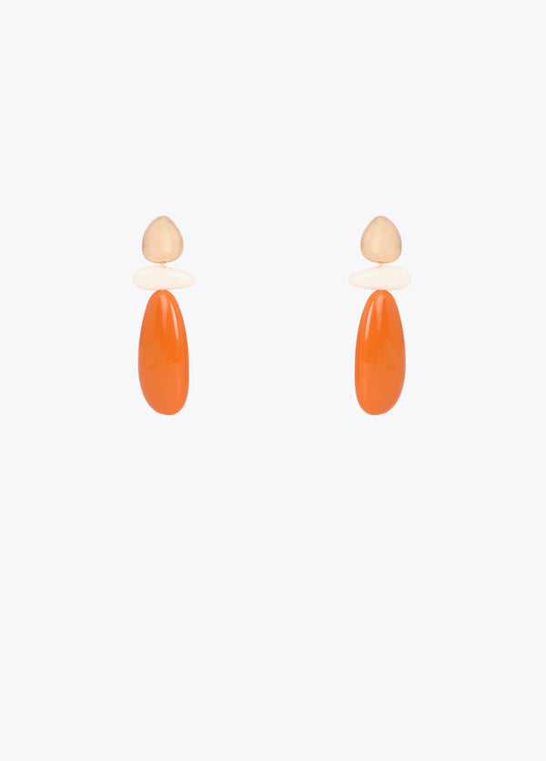 Pendientes Combinados Resina Bicolor