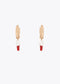 Pendientes de Aro con Charms de Coral y Perla