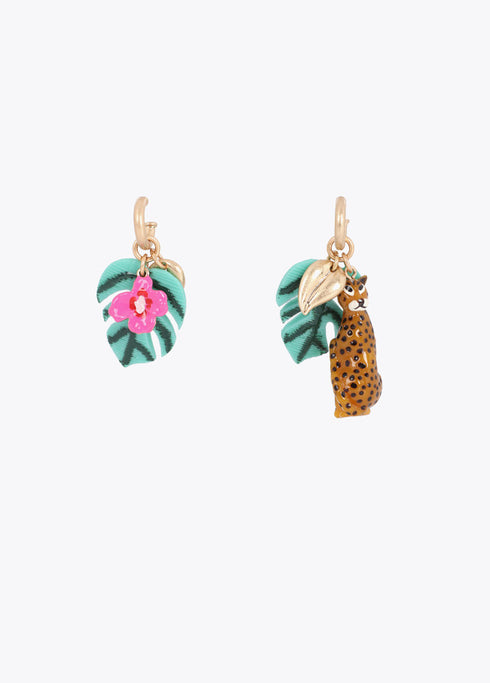 Pendientes de Aro con Charms Tropicales