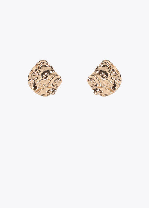 Pendientes Irregulares en Dorado con Textura