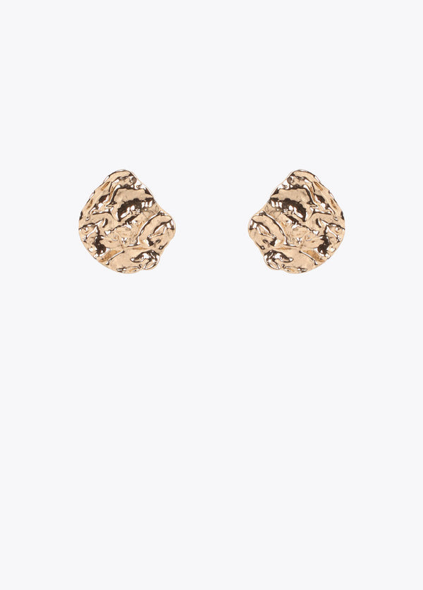 Pendientes Irregulares en Dorado con Textura
