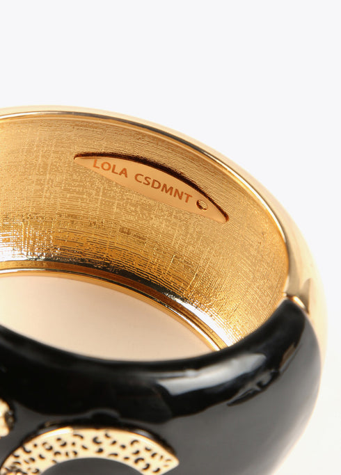 Pulsera lacada con LC METAL-NEGRO