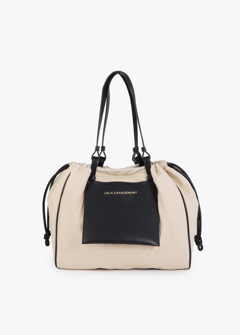 Shopper Combinado Nylon y Pu