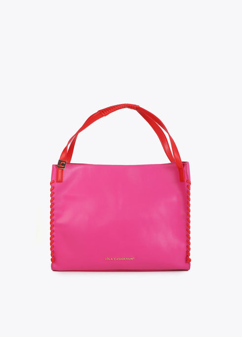 Shopper con Detalle Trenzado a Contraste