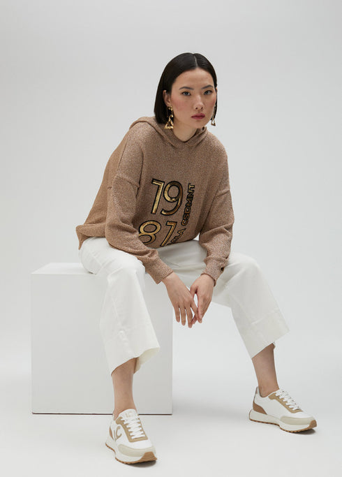 Deportiva con plataforma detalle color BLANCO - METAL LOLA CASADEMUNT