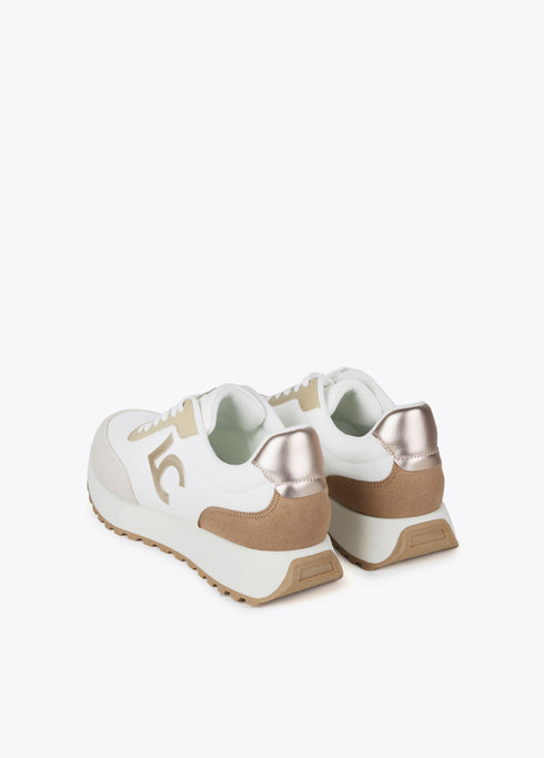 Deportiva con plataforma detalle color BLANCO - METAL LOLA CASADEMUNT