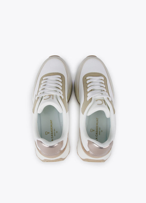 Deportiva con plataforma detalle color BLANCO - METAL LOLA CASADEMUNT