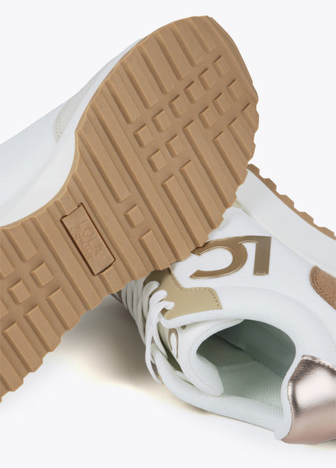Deportiva con plataforma detalle color BLANCO - METAL LOLA CASADEMUNT