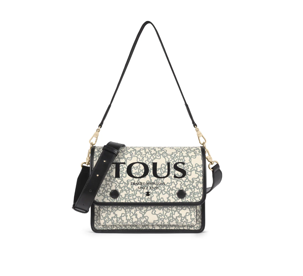 BANDOLERA TOUS M. AUDREE K MINI BEIGE-NEGRO