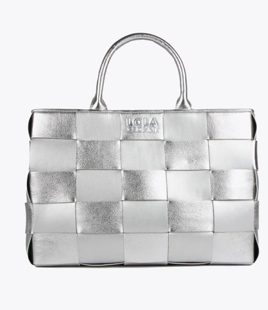 Shopper Lola Casademunt trenzado plata