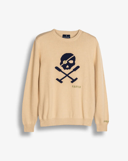 Jersey H&N Skull Beige