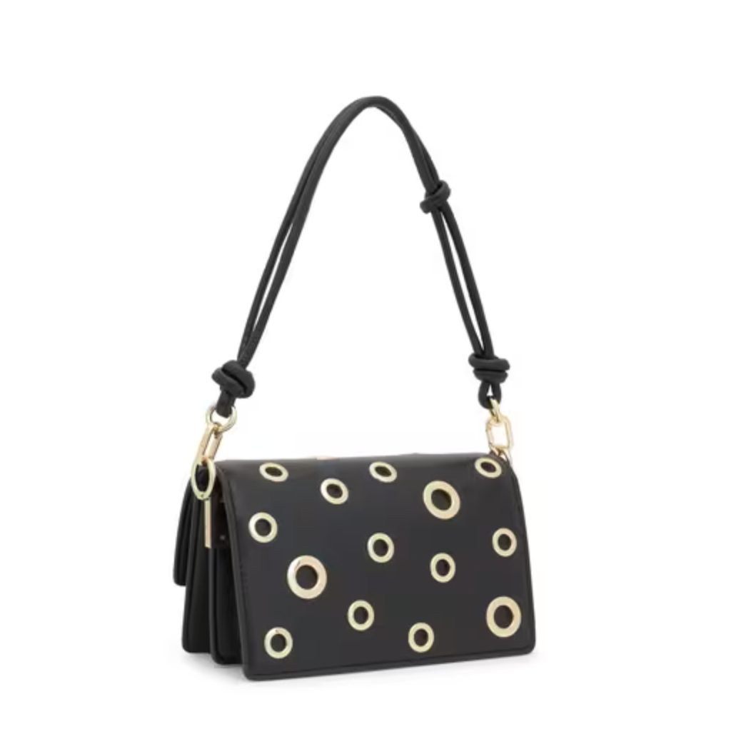 Bandolera pequeña negro Audree Eyelets